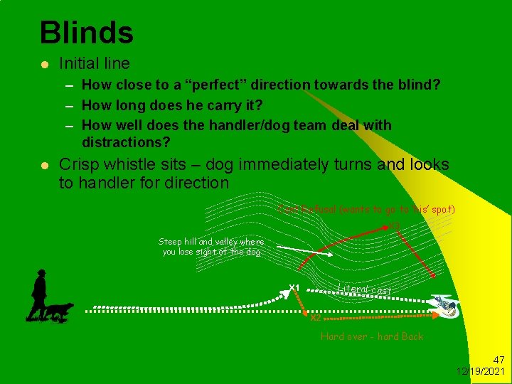 Blinds l Initial line – How close to a “perfect” direction towards the blind?