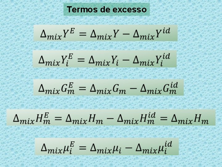 Termos de excesso 