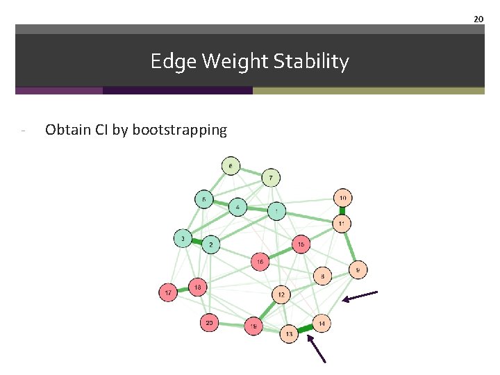 20 Edge Weight Stability - Obtain CI by bootstrapping 