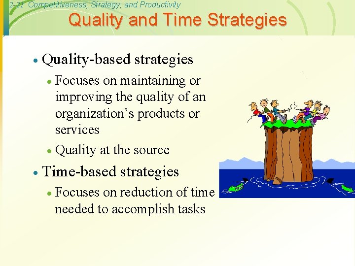 2 -21 Competitiveness, Strategy, and Productivity Quality and Time Strategies · Quality-based strategies Focuses