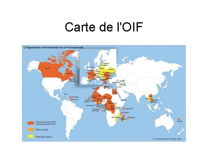 Carte de l'OIF 