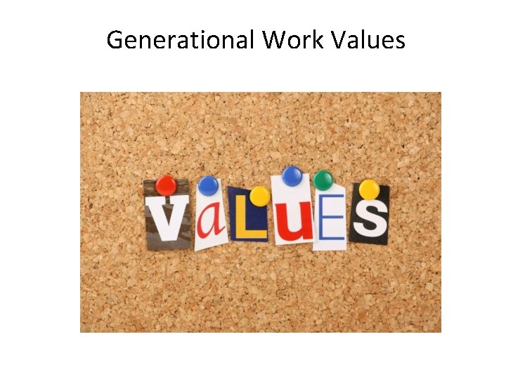 Generational Work Values 