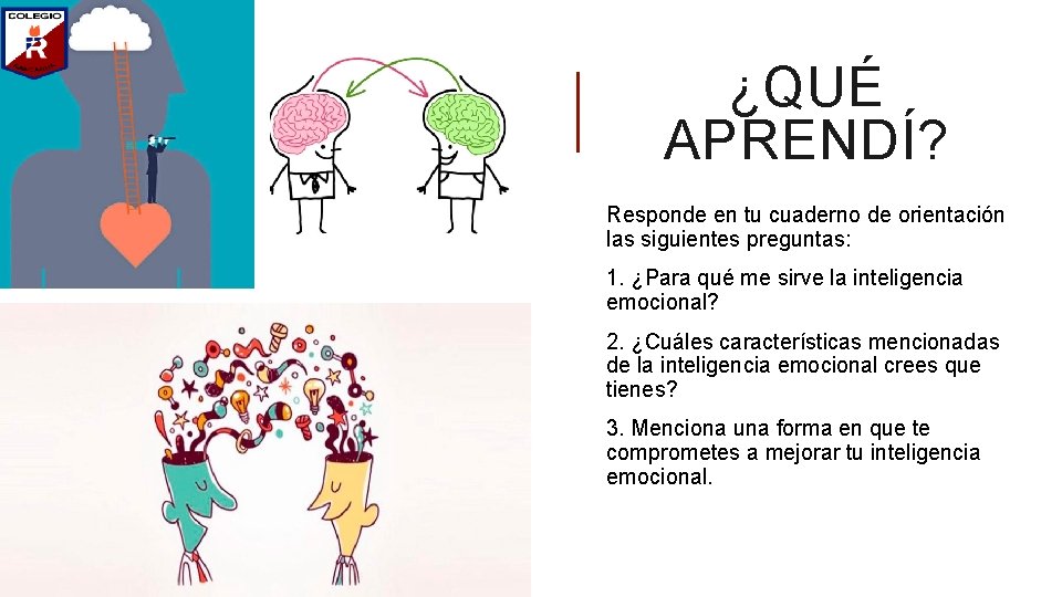 ¿QUÉ APRENDÍ? Responde en tu cuaderno de orientación las siguientes preguntas: 1. ¿Para qué