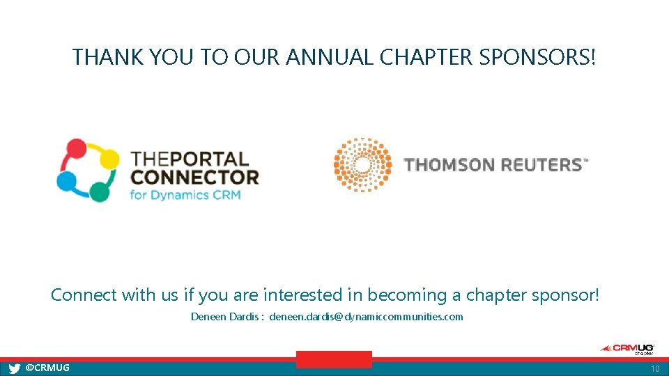 THANK YOU TO OUR ANNUAL CHAPTER SPONSORS! Connect with us if you are interested