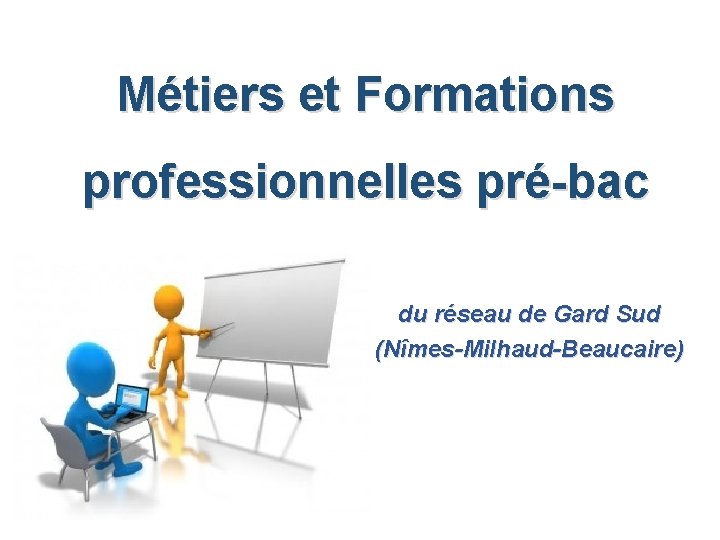Métiers et Formations professionnelles pré-bac du réseau de Gard Sud (Nîmes-Milhaud-Beaucaire) 