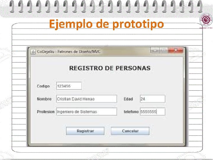 Ejemplo de prototipo 