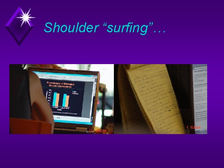 Shoulder “surfing”… 