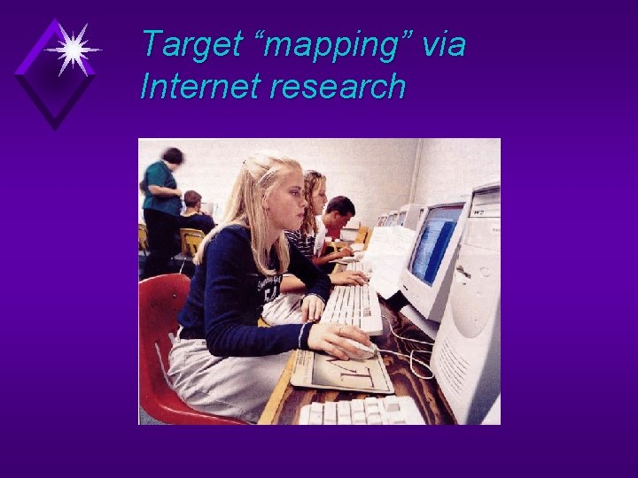 Target “mapping” via Internet research 