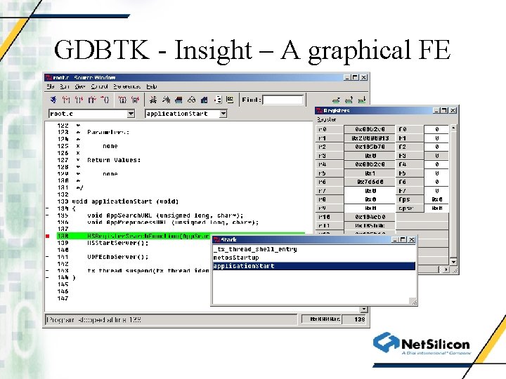 GDBTK - Insight – A graphical FE for GDB 