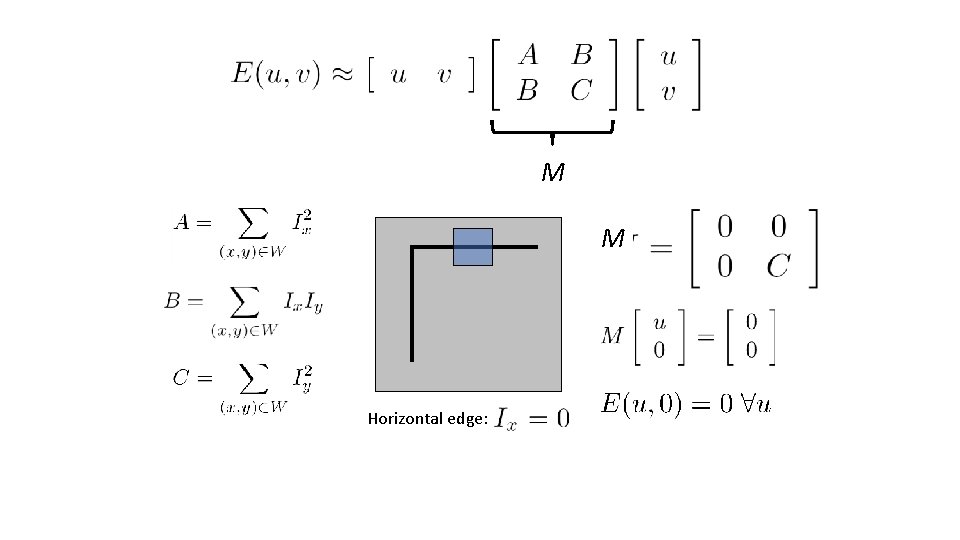 M M M Horizontal edge: 