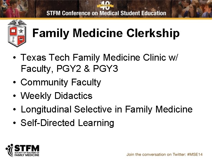 Family Medicine Clerkship • Texas Tech Family Medicine Clinic w/ Faculty, PGY 2 &