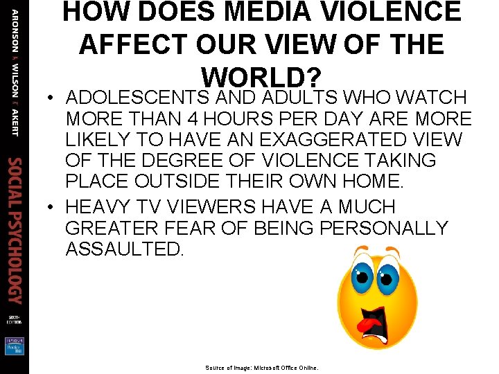 HOW DOES MEDIA VIOLENCE AFFECT OUR VIEW OF THE WORLD? • ADOLESCENTS AND ADULTS