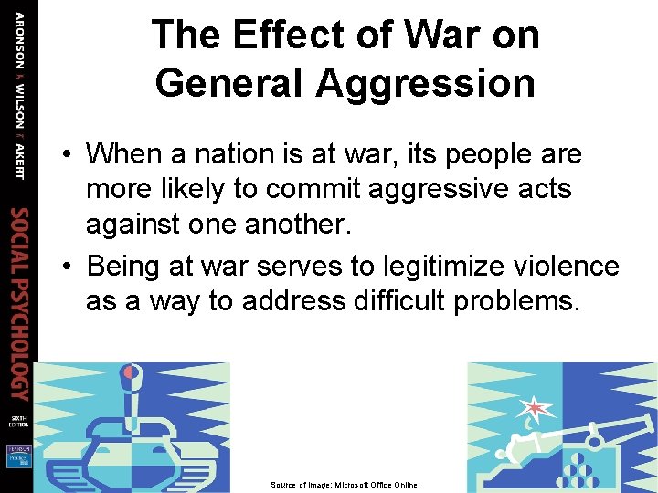 The Effect of War on General Aggression • When a nation is at war,