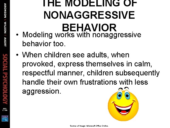 THE MODELING OF NONAGGRESSIVE BEHAVIOR • Modeling works with nonaggressive behavior too. • When