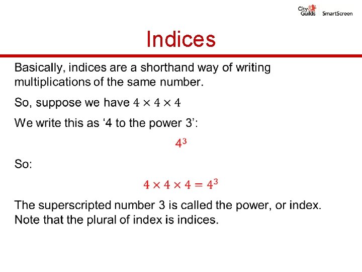 Indices • Indices •
