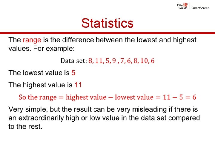 Statistics • Statistics •