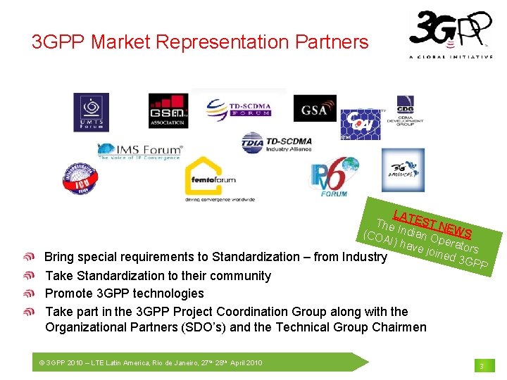 3 GPP Market Representation Partners LA The TEST NE (COA Indian O WS p