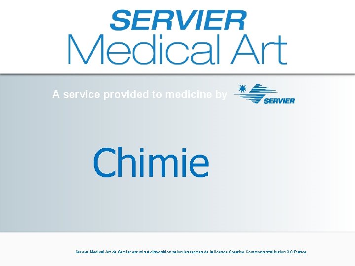 A service provided to medicine by Chimie Servier Medical Art de Servier est mis