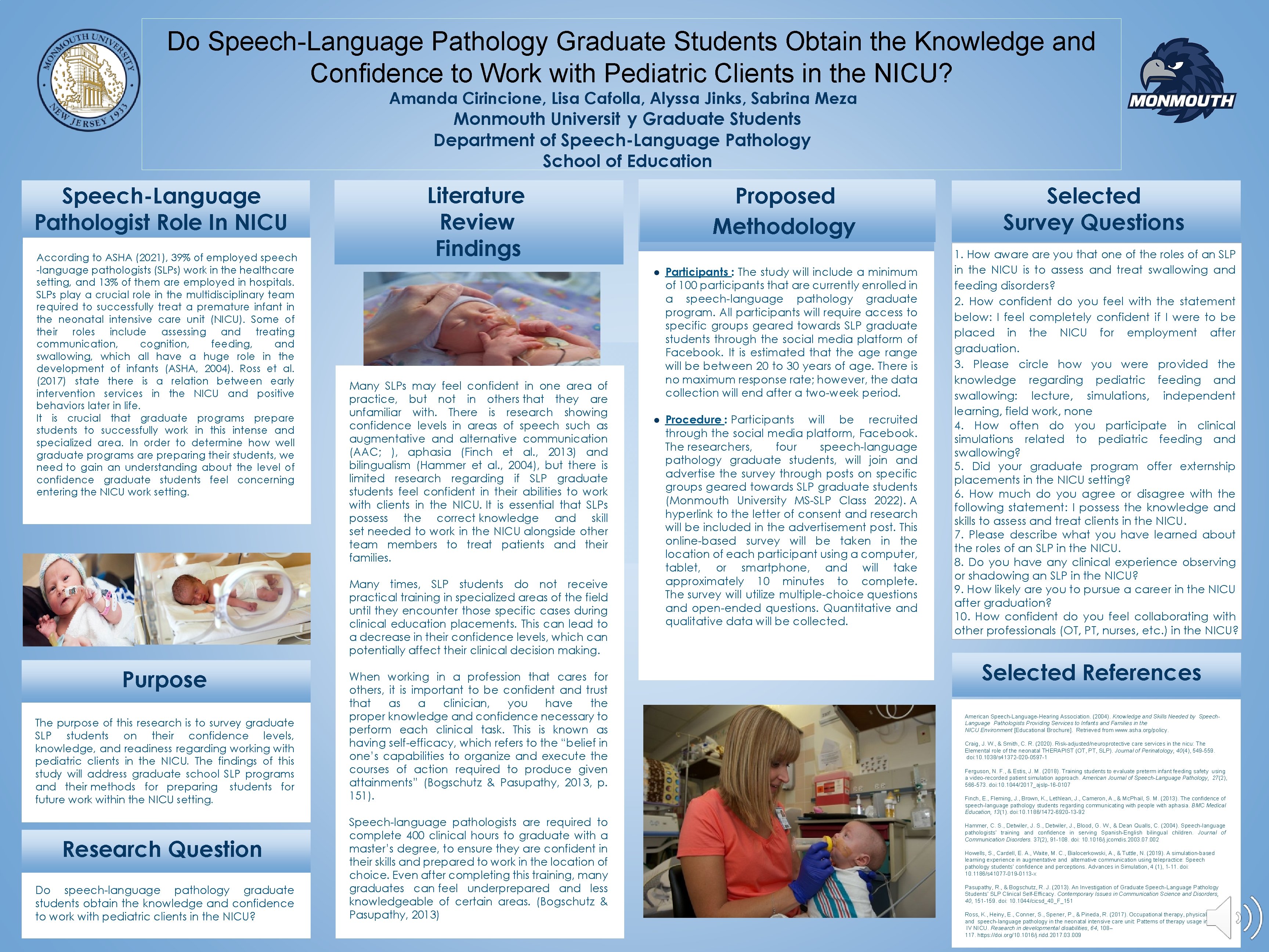Do Speech-Language Pathology Graduate Students Obtain the Knowledge and Confidence to Work with Pediatric