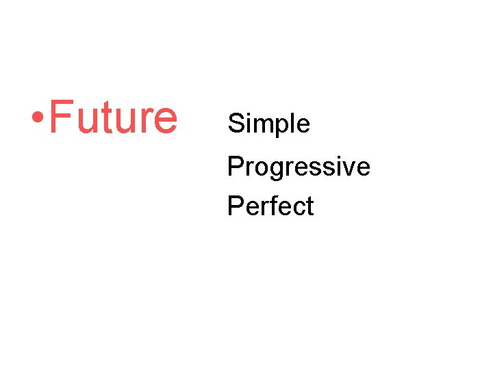  • Future Simple Progressive Perfect 