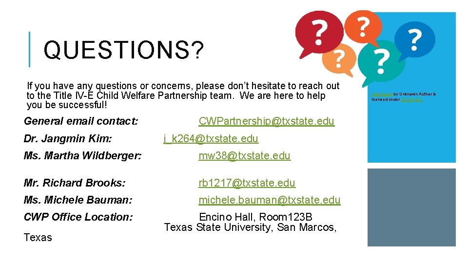 QUESTIONS? If you have any questions or concerns, please don’t hesitate to reach out