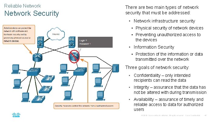 Reliable Network Security There are two main types of network security that must be