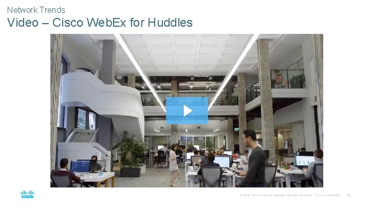 Network Trends Video – Cisco Web. Ex for Huddles © 2016 Cisco and/or its