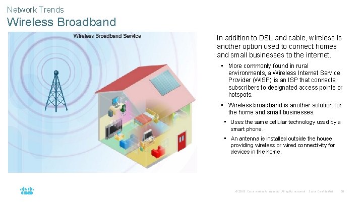 Network Trends Wireless Broadband In addition to DSL and cable, wireless is another option