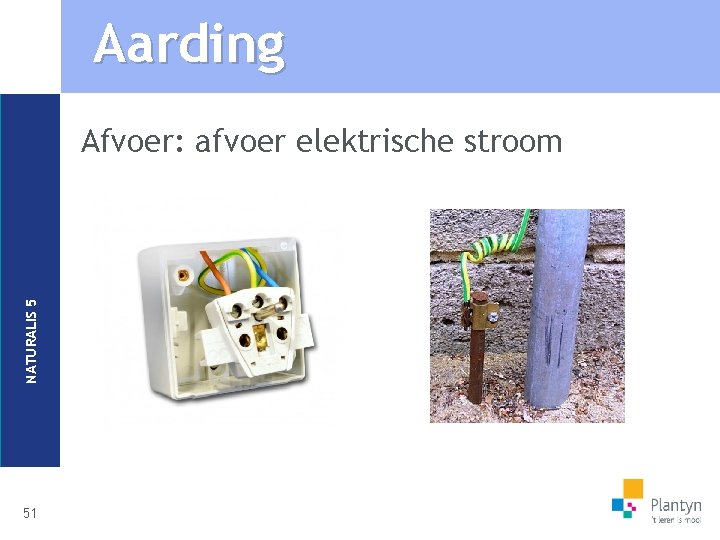 Aarding NATURALIS 5 Afvoer: afvoer elektrische stroom 51 