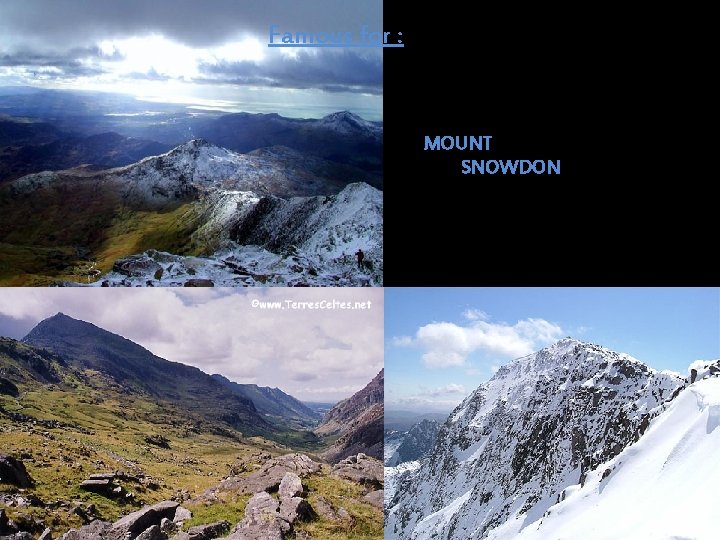 Famous for : MOUNT SNOWDON 