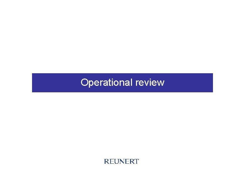 Operational review 