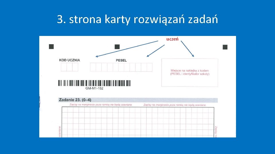 3. strona karty rozwiązań zadań uczeń 