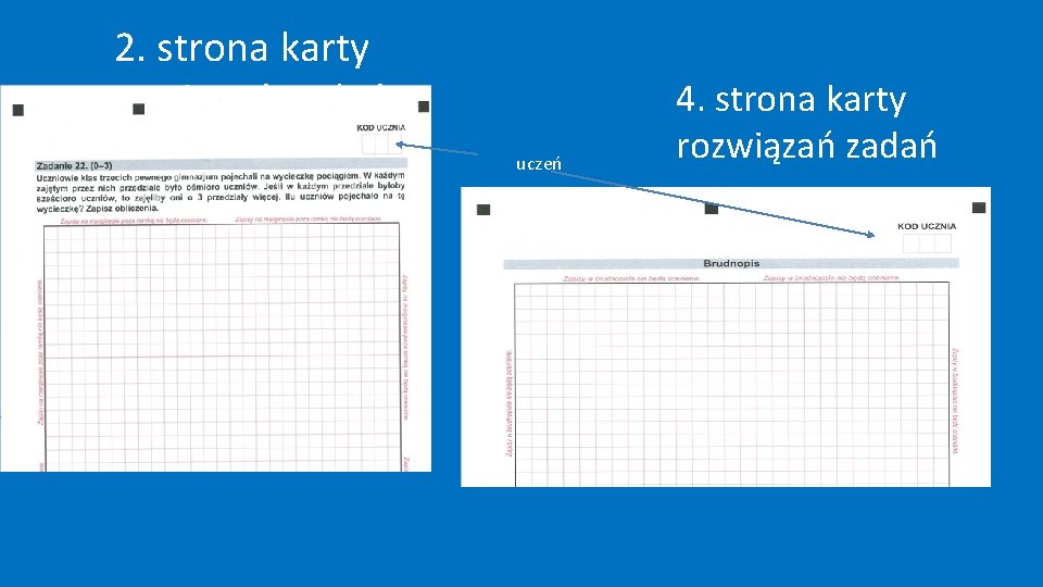 2. strona karty rozwiązań zadań uczeń 4. strona karty rozwiązań zadań 