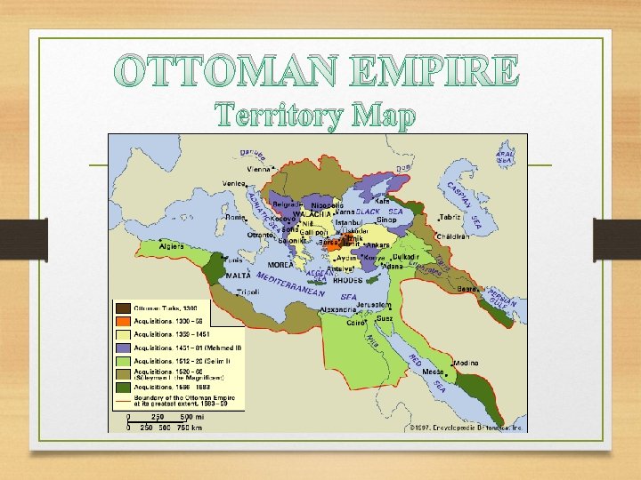OTTOMAN EMPIRE Territory Map 