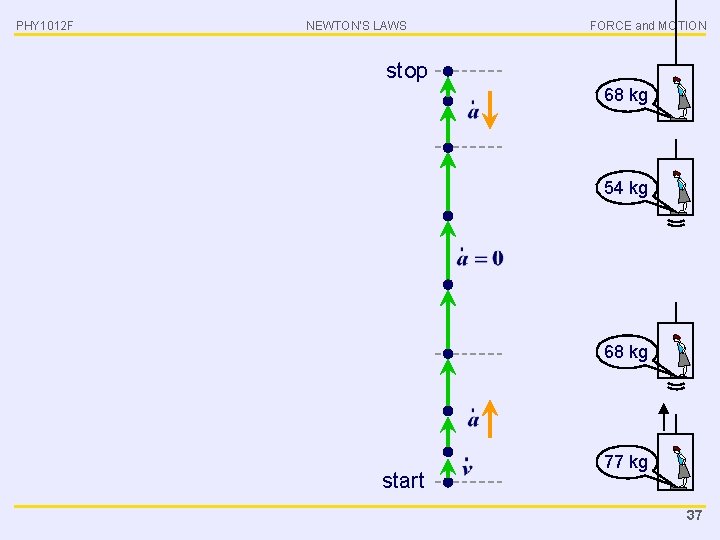 PHY 1012 F NEWTON’S LAWS FORCE and MOTION stop 68 kg 54 kg 68