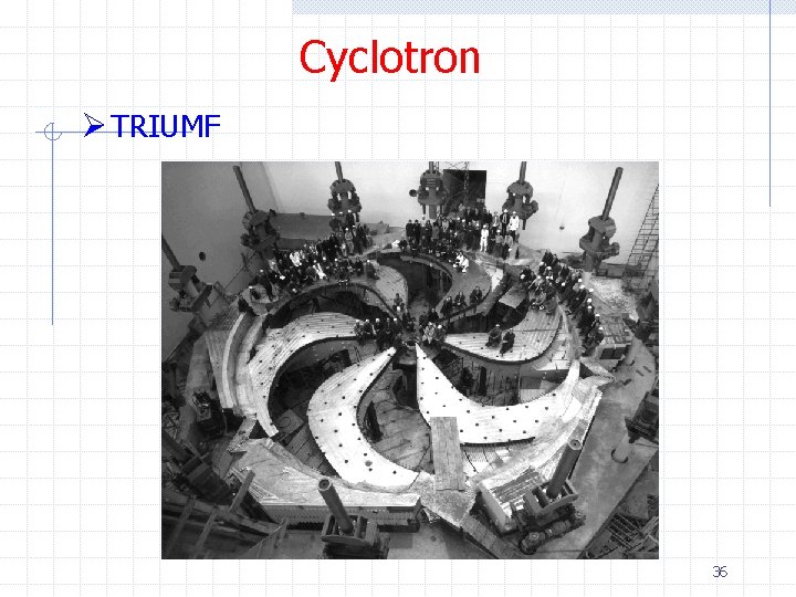 Cyclotron Ø TRIUMF 36 