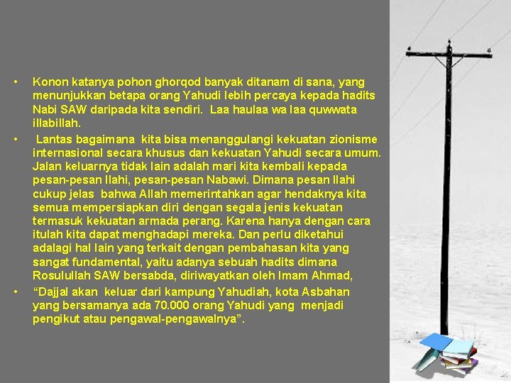  • • • Konon katanya pohon ghorqod banyak ditanam di sana, yang menunjukkan