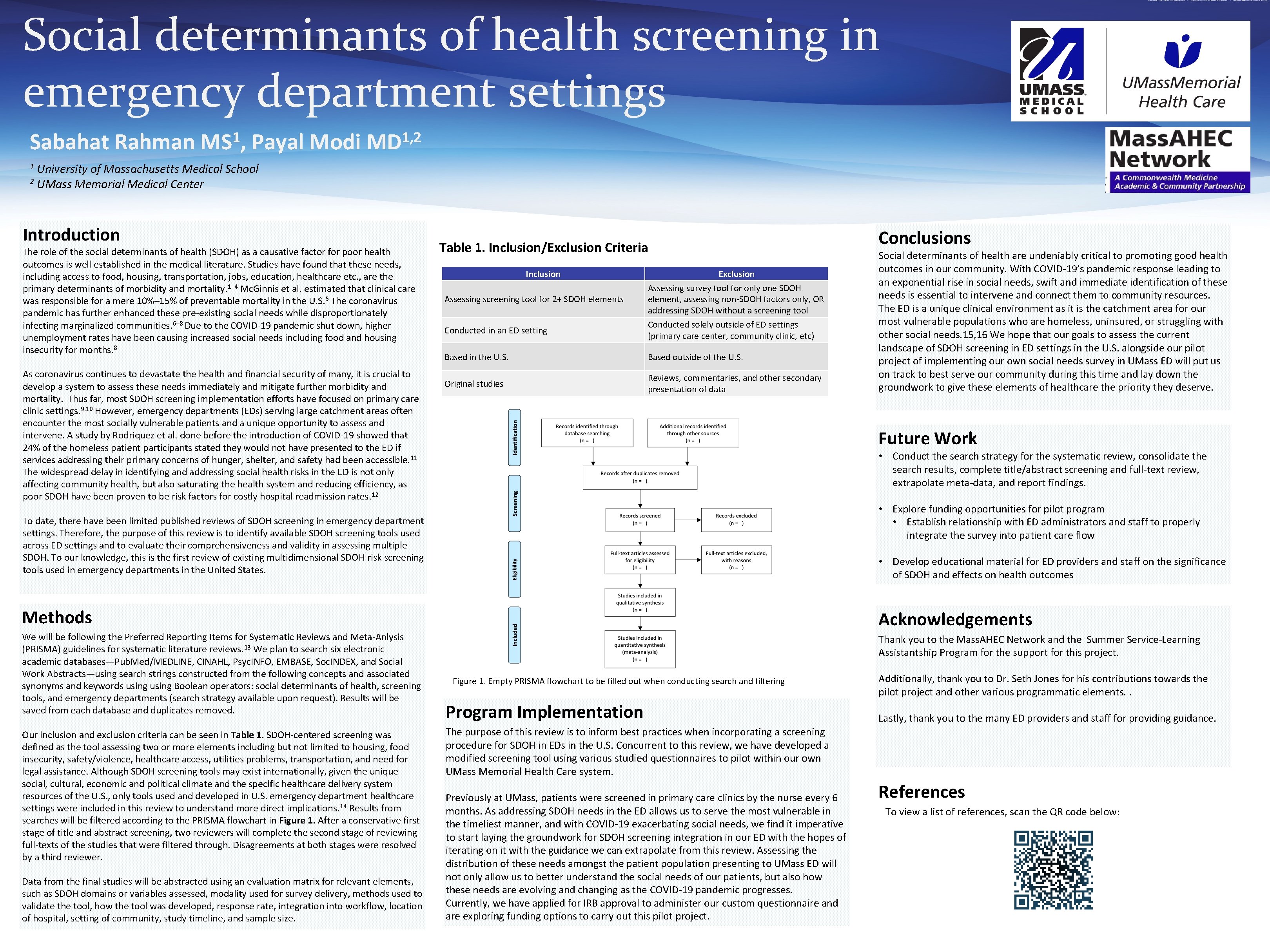 Social determinants of health screening in emergency department