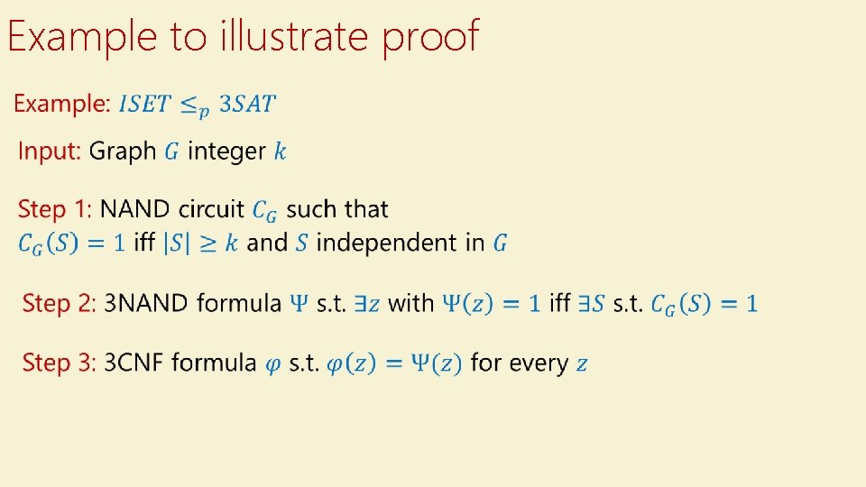 Example to illustrate proof 