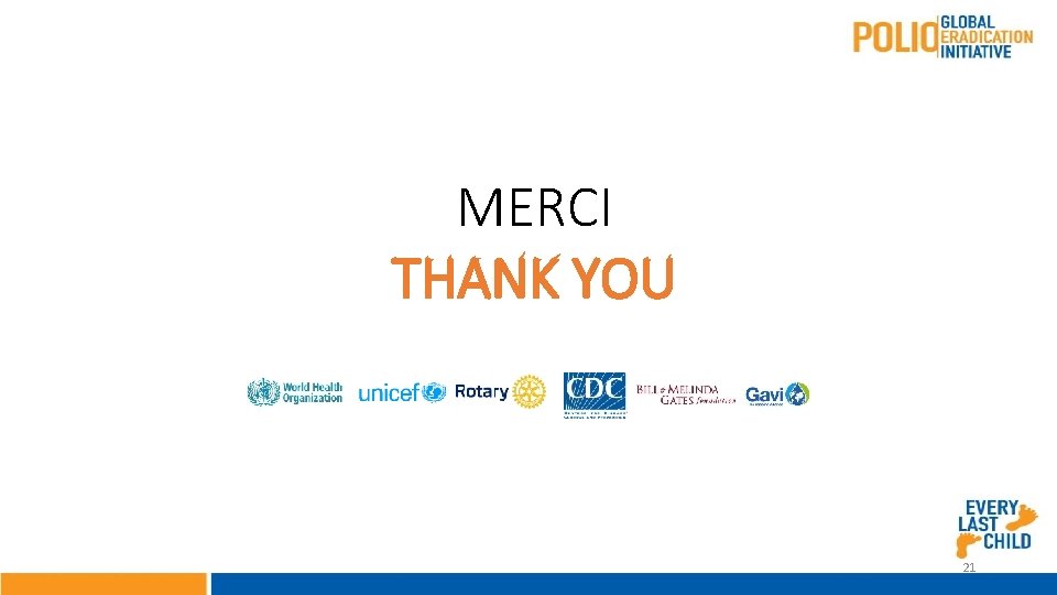 MERCI THANK YOU BMGF/WHO Leadership Meeting Novel OPV: Enabling more effective and efficient outbreak