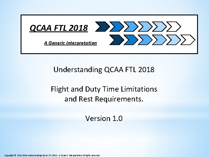 QCAA FTL 2018 A Generic Interpretation Understanding QCAA FTL 2018 Flight and Duty Time