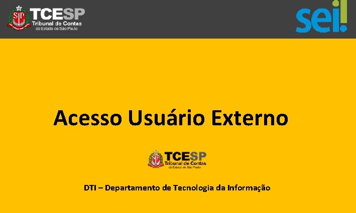 Acesso Usuário Externo DTI – Departamento de Tecnologia da Informação 