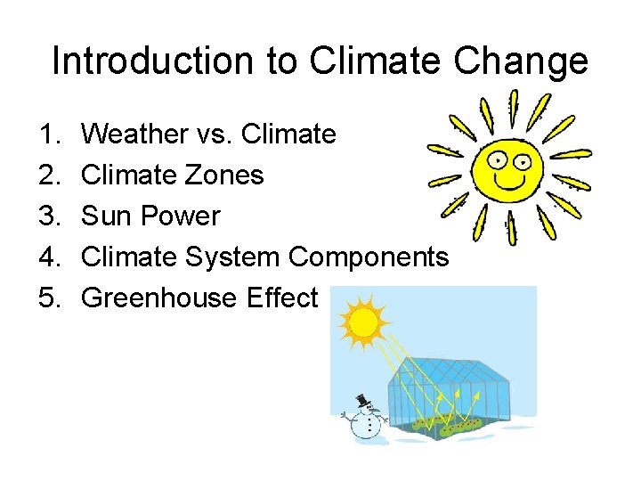 Climate Change Introduction to Climate Change 1 2
