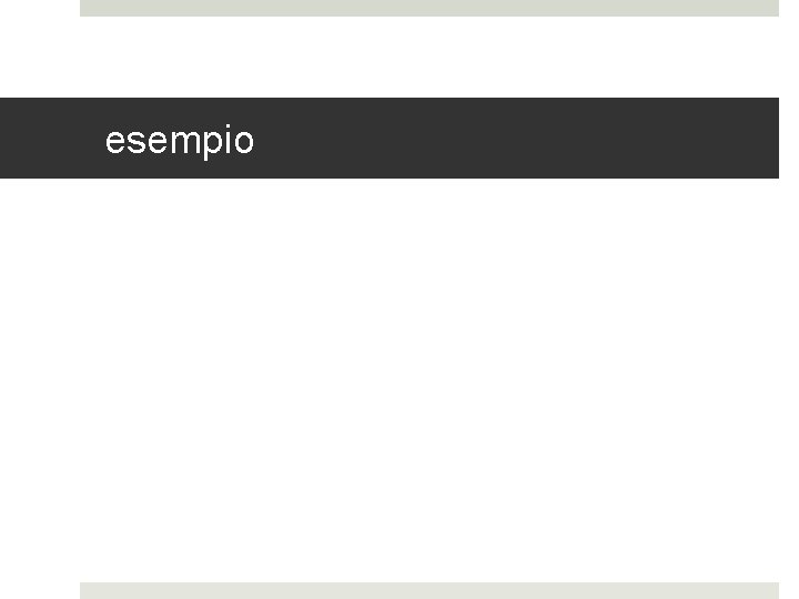 esempio 