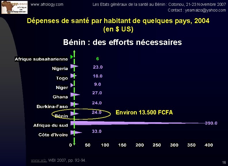 www. afrology. com Les Etats généraux de la santé au Bénin : Cotonou, 21