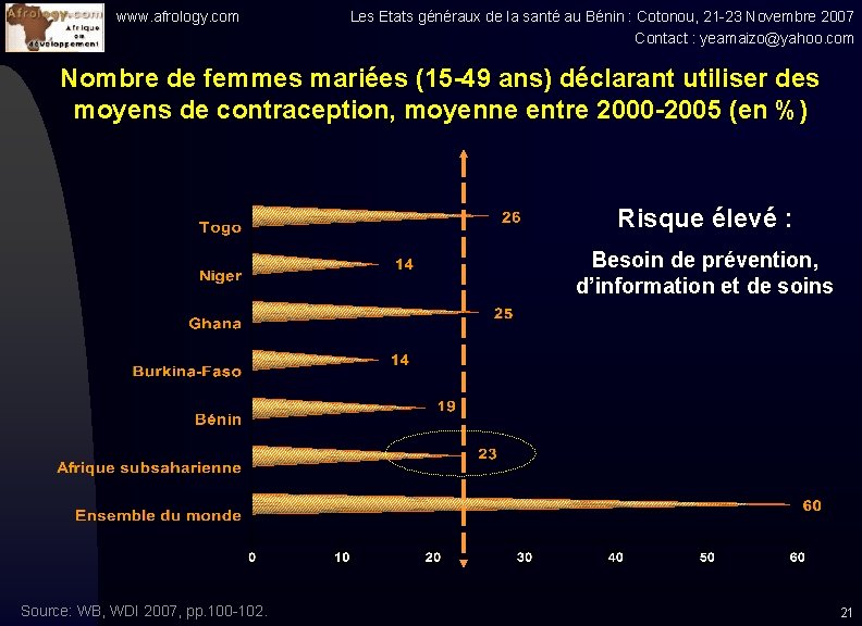 www. afrology. com Les Etats généraux de la santé au Bénin : Cotonou, 21