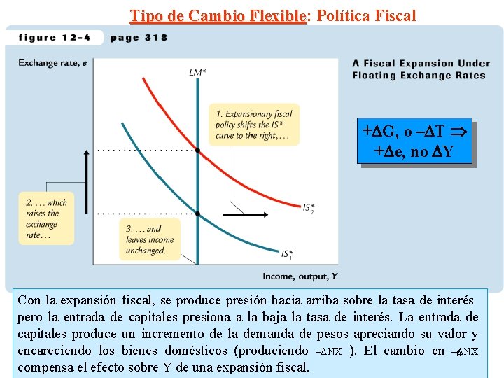 Tipo de Cambio Flexible: Flexible Política Fiscal +DG, o –DT +De, no DY Con