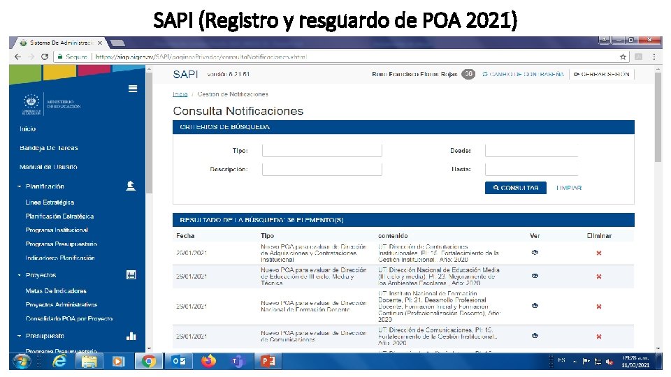 SAPI (Registro y resguardo de POA 2021) 11 