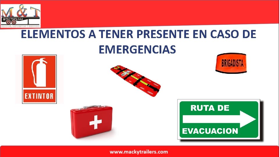 ELEMENTOS A TENER PRESENTE EN CASO DE EMERGENCIAS 