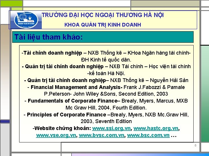 TRƯỜNG ĐẠI HỌC NGOẠI THƯƠNG HÀ NỘI KHOA QUẢN TRỊ KINH DOANH Tài liệu